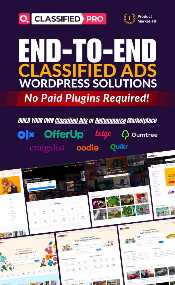 ClassifiedPro - Multipurpose Local Ads & Listing WordPress Theme - 4
